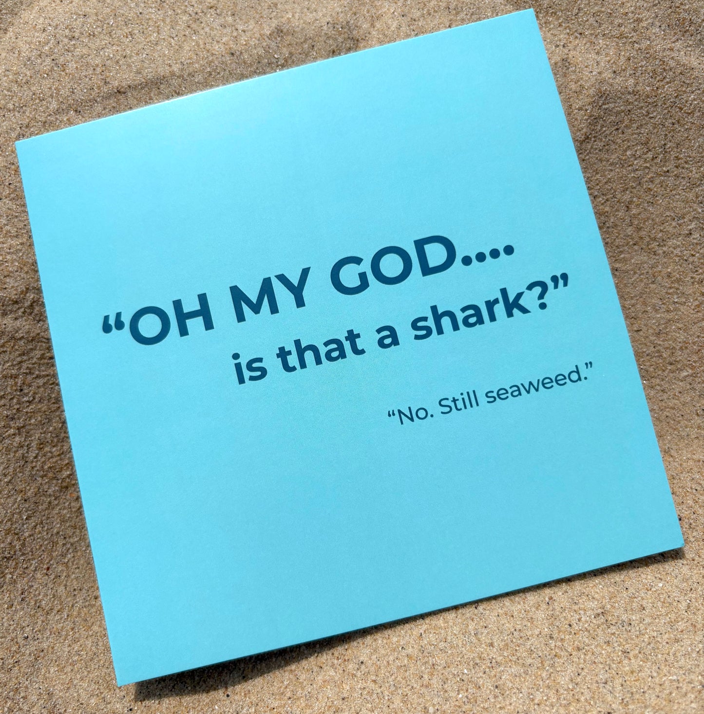 Shark Card by Salty & Sane with kraft envelope and compostable sleeve