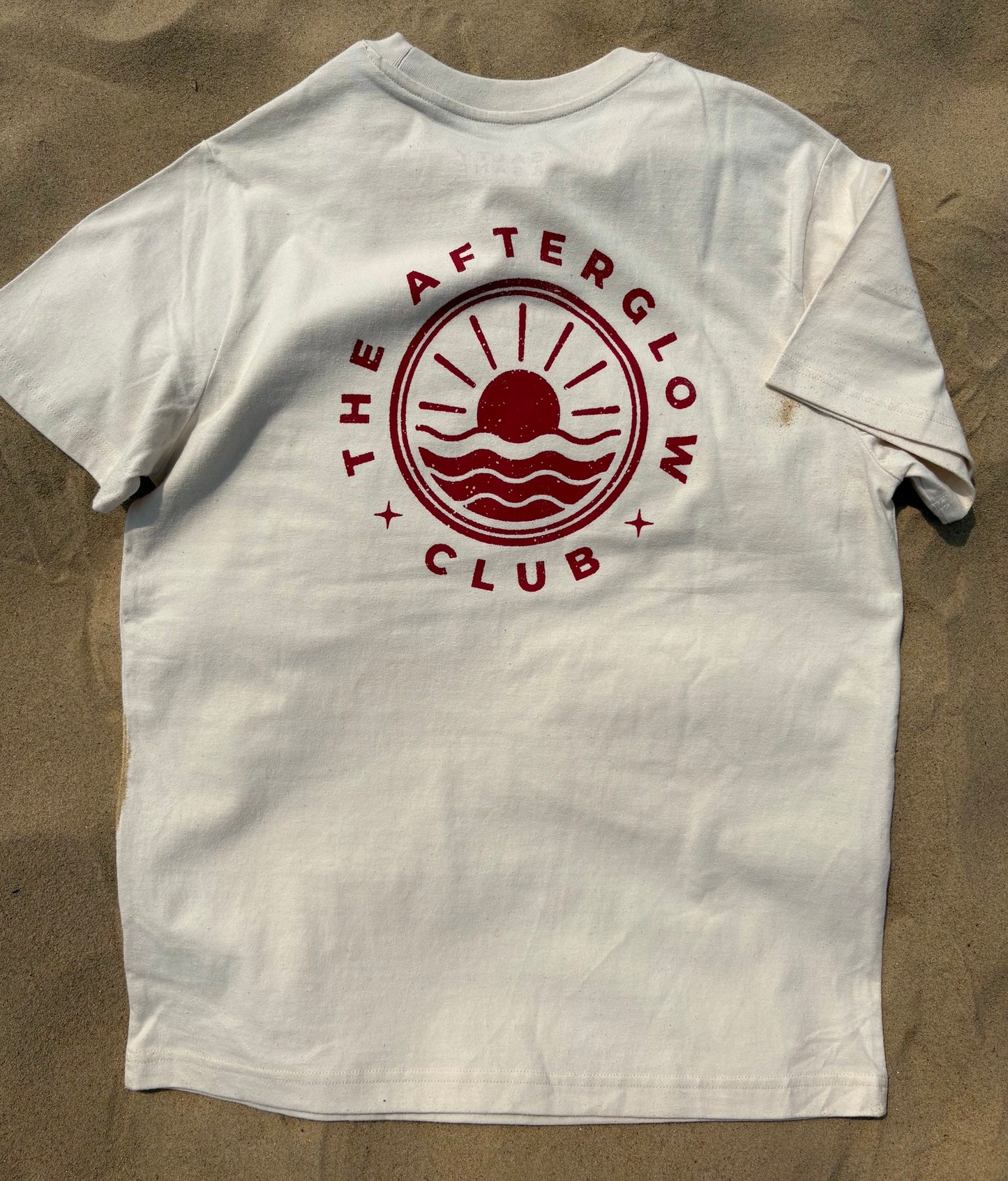 Relaxed Fit Afterglow Club T-shirt back print by Salty & Sane