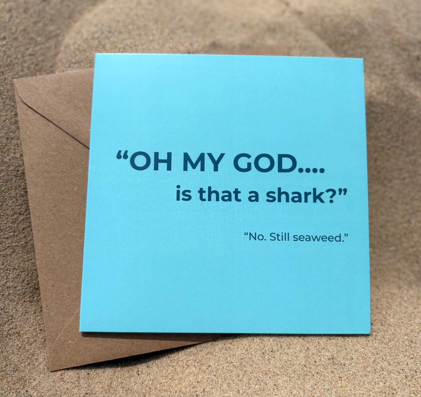 Shark Card greetings card by Salty & Sane — for sea swimmers