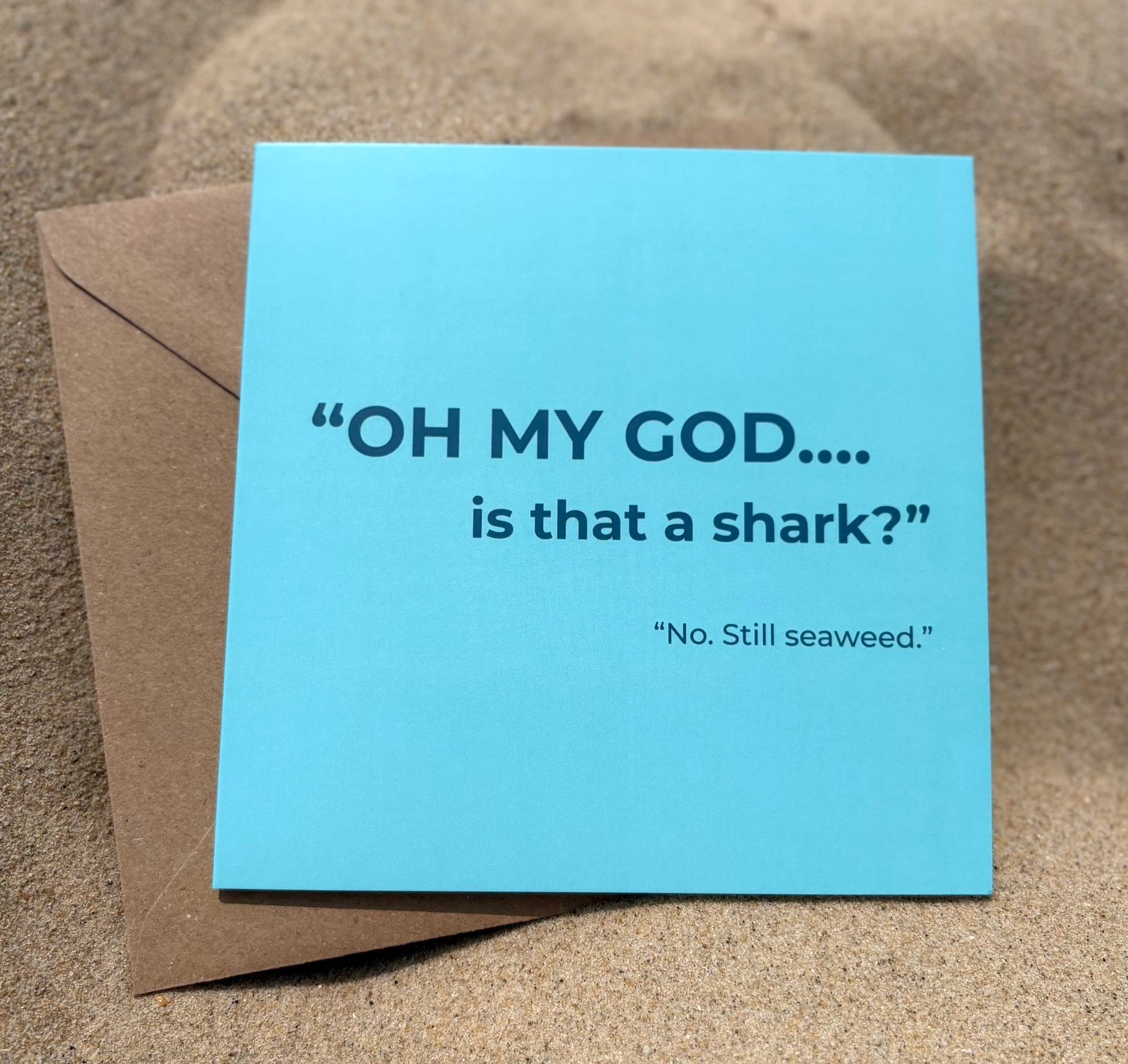 Shark Card greetings card by Salty & Sane — for sea swimmers